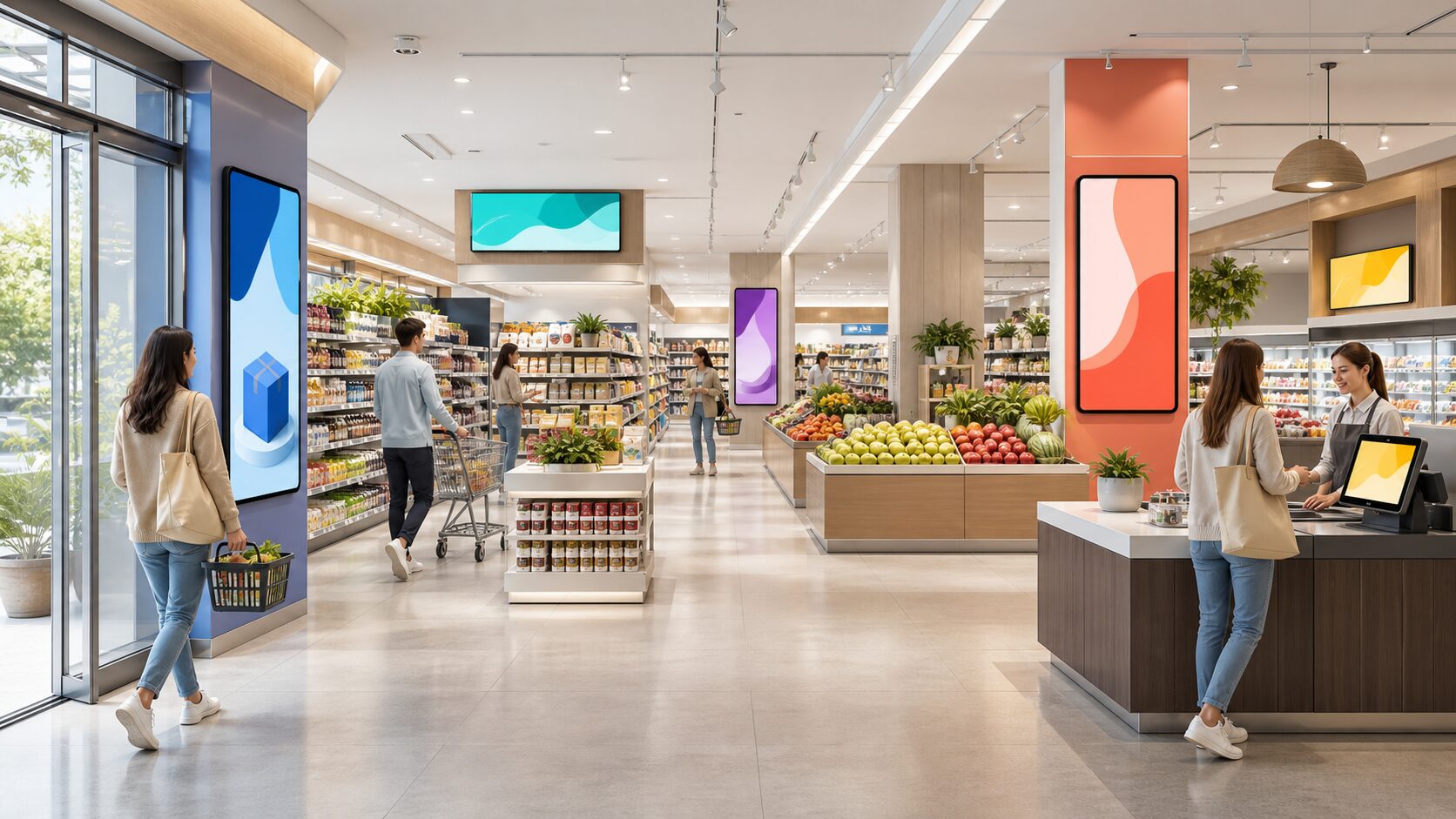 Indoor-реклама в торговых сетях Красноярска